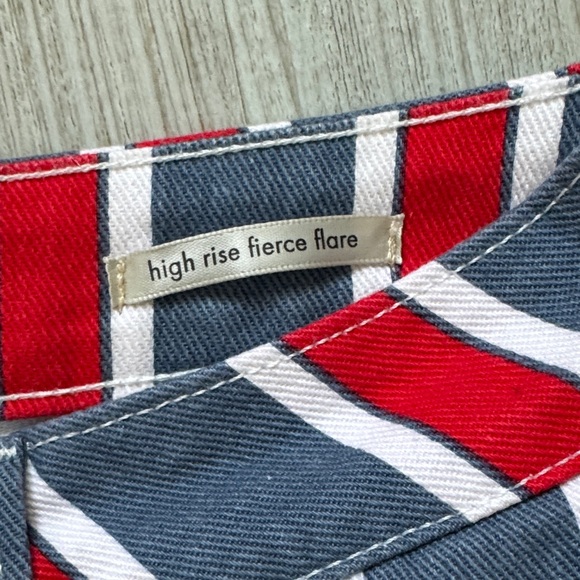 Wrangler Women's Striped Flare Jeans - Red, White, and Blue - Picture 3 of 5